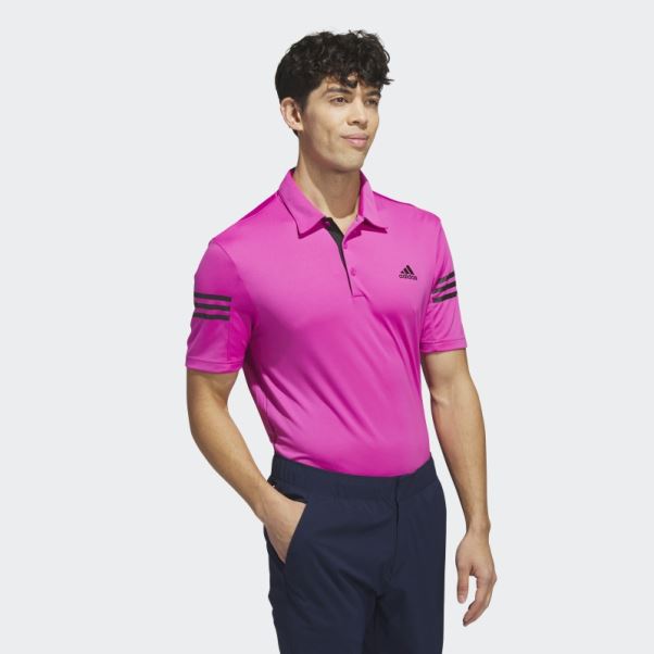 Polo 3 Bandes Fuchsia Adidas