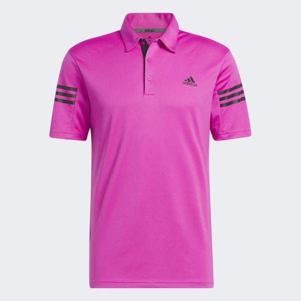Polo 3 Bandes Fuchsia Adidas