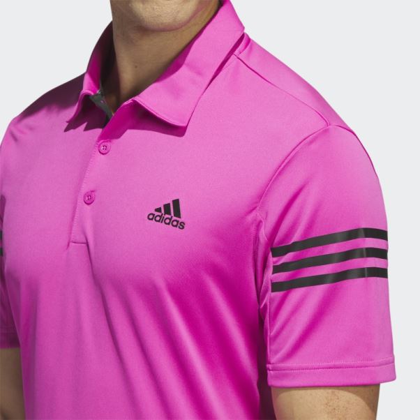 Polo 3 Bandes Fuchsia Adidas