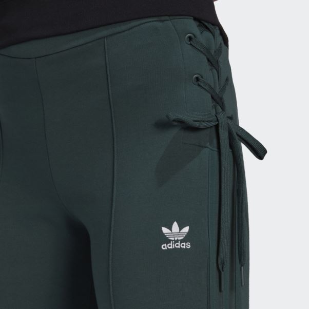 Pantalon Slim à Lacets Always Original Vert Minéral Adidas