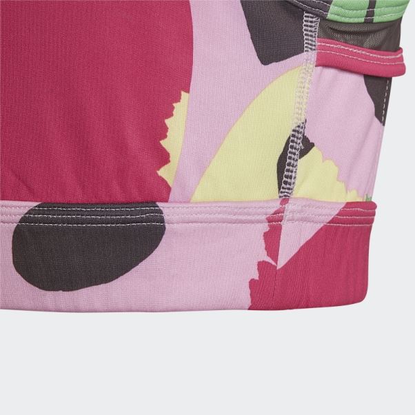 Soutien-gorge D'entraînement à Imprimé Fleuri Adidas X Marimekko Rose Givré