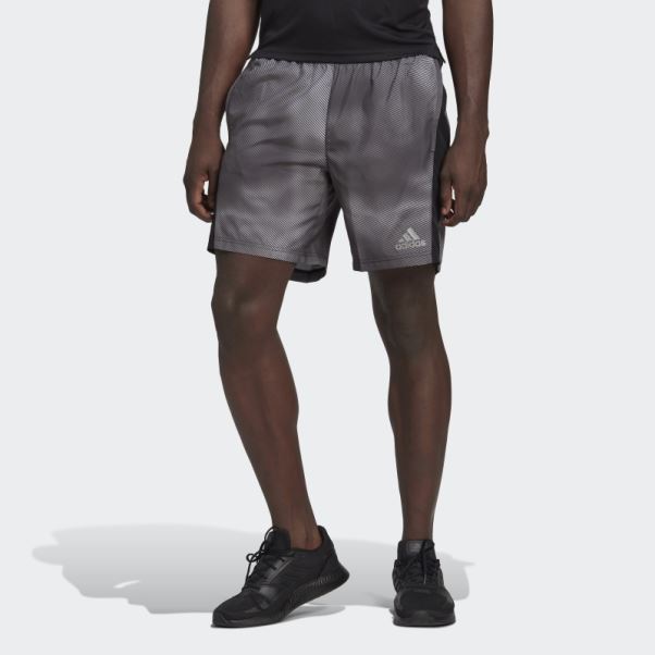 Adidas Short Colorblock Propriétaire De La Course Gris