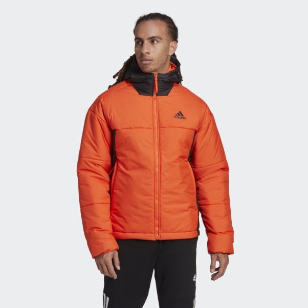 Adidas Bsc 3-stripes Doudoune à Capuche Orange