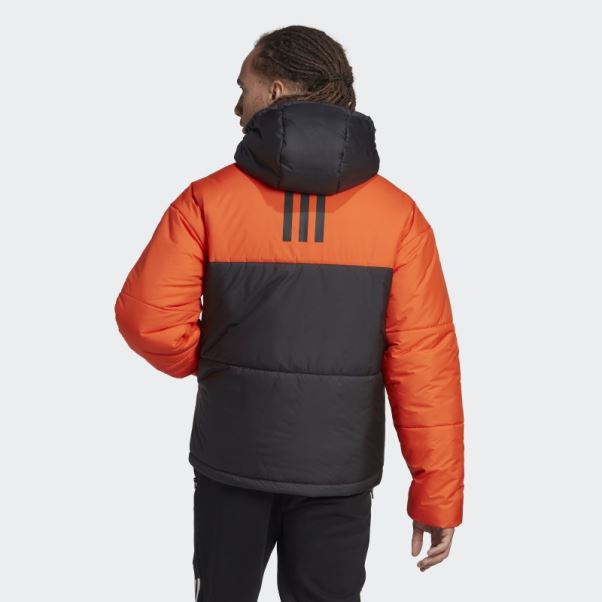 Adidas Bsc 3-stripes Doudoune à Capuche Orange