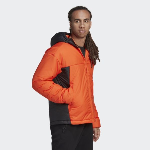 Adidas Bsc 3-stripes Doudoune à Capuche Orange