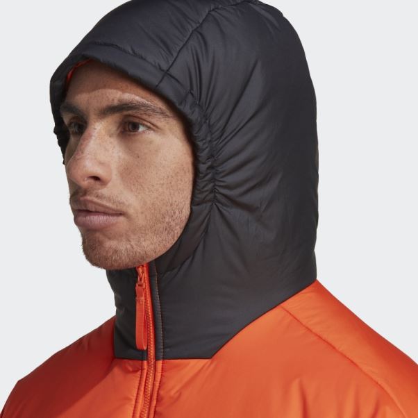 Adidas Bsc 3-stripes Doudoune à Capuche Orange