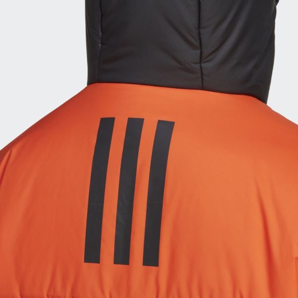 Adidas Bsc 3-stripes Doudoune à Capuche Orange