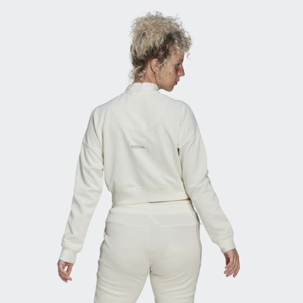 Adidas Haut De Survêtement Court Blanc