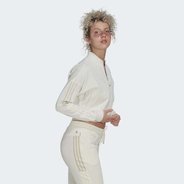 Adidas Haut De Survêtement Court Blanc