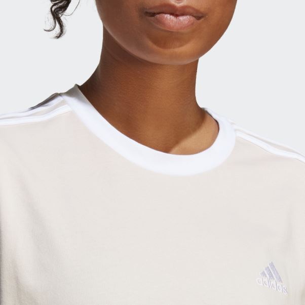 Robe T-shirt Boyfriend En Jersey Simple à 3 Bandes Quartz Essentials Adidas
