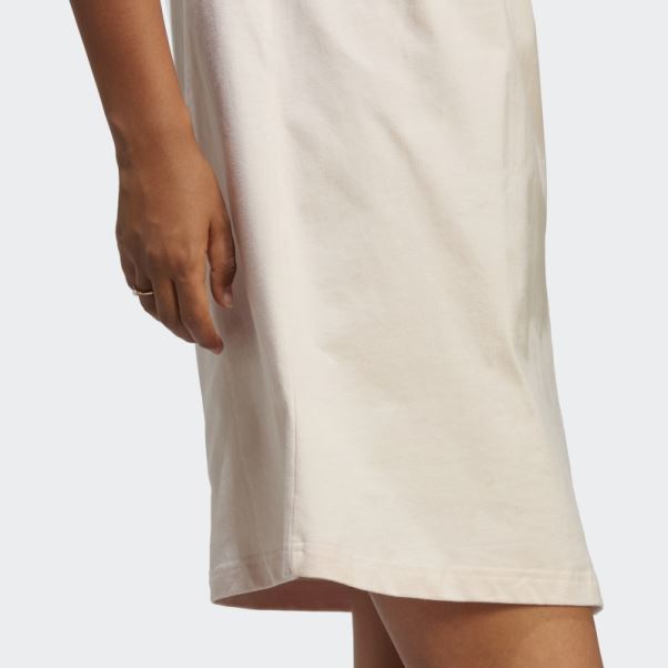 Robe T-shirt Boyfriend En Jersey Simple à 3 Bandes Quartz Essentials Adidas