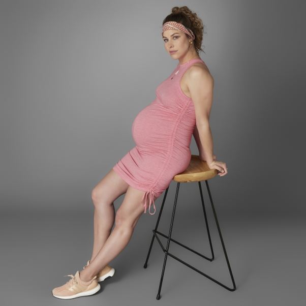 Hazy Rose Mel Robe De Maternité Adidas Grow Positivité