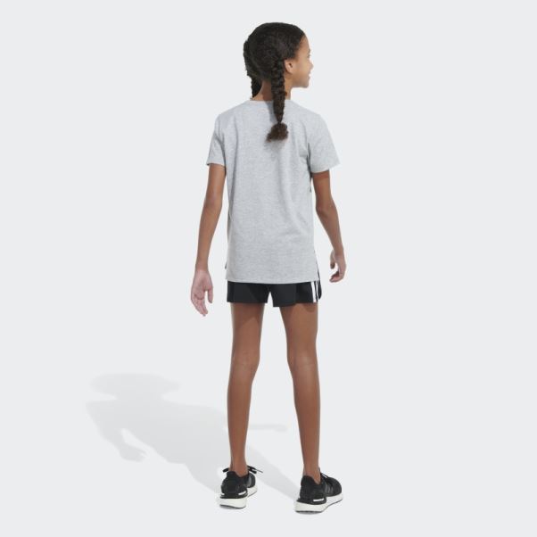 Tee Shirt Adidas Heather Ventilé Gris Moyen