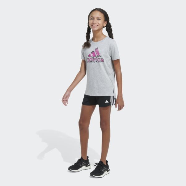 Tee Shirt Adidas Heather Ventilé Gris Moyen