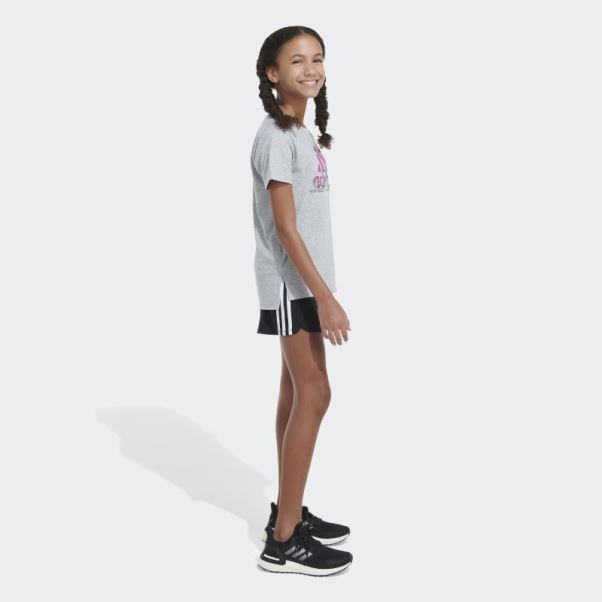 Tee Shirt Adidas Heather Ventilé Gris Moyen