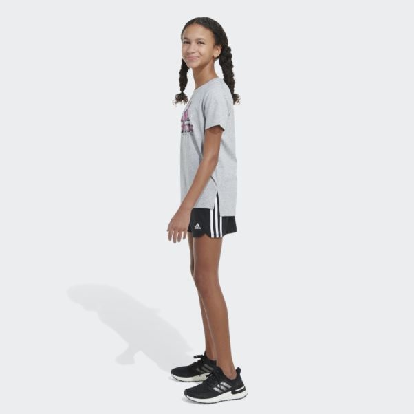 Tee Shirt Adidas Heather Ventilé Gris Moyen