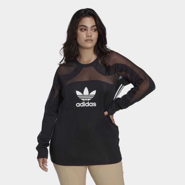 Haut En Mesh Noir Adidas Center Stage (taille Plus)