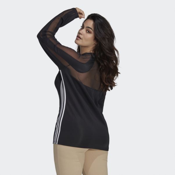Haut En Mesh Noir Adidas Center Stage (taille Plus)