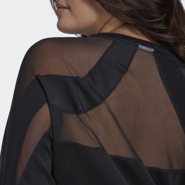 Haut En Mesh Noir Adidas Center Stage (taille Plus)
