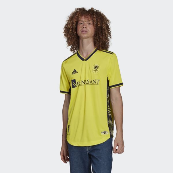 Maillot Nashville Sc 22/23 Home Authentique Jaune Choc Adidas