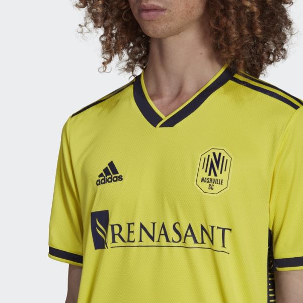 Maillot Nashville Sc 22/23 Home Authentique Jaune Choc Adidas