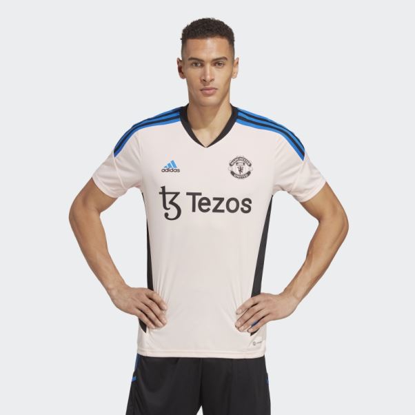 Maillot D'entraînement Adidas Manchester United Condivo 22 Rose Glacé Mode