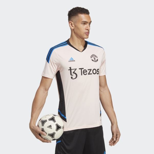 Maillot D'entraînement Adidas Manchester United Condivo 22 Rose Glacé Mode