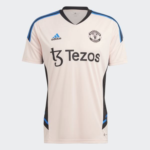 Maillot D'entraînement Adidas Manchester United Condivo 22 Rose Glacé Mode
