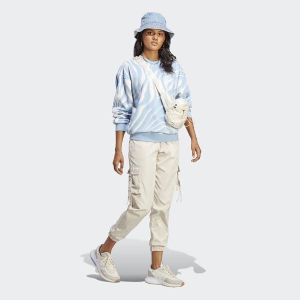 Adidas Sweat-shirt à Imprimé Animal Abstrait Ambient Sky Sur Toute La Surface