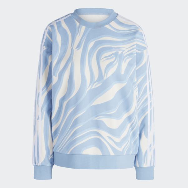 Adidas Sweat-shirt à Imprimé Animal Abstrait Ambient Sky Sur Toute La Surface