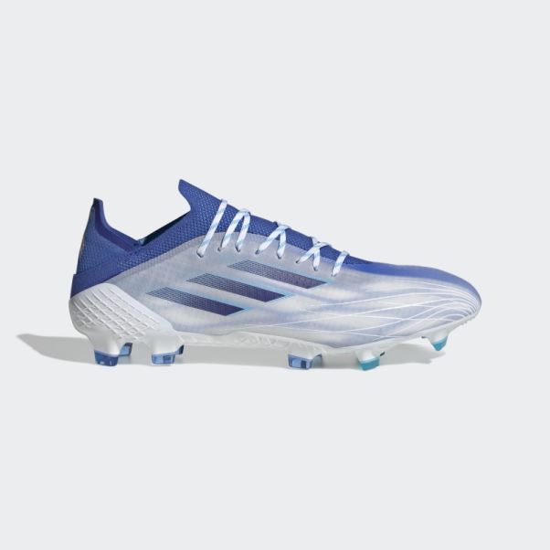 Adidas Blanc X Speedflow.1 Chaussures De Sol Ferme