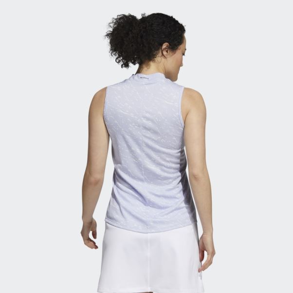 Adidas Violettone Jacquard Primepolo Sans Manches Bleu