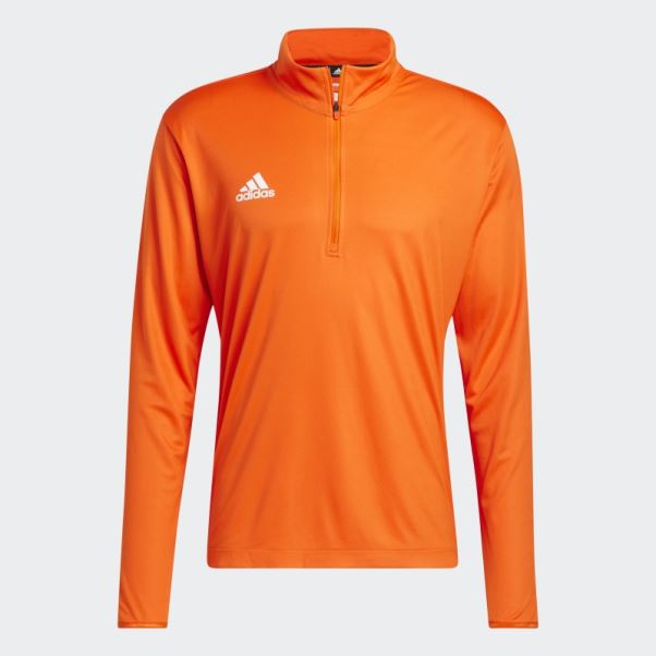Sous Les Lumières Haut En Tricot à Manches Longues Avec Fermeture éclair 1/4 Adidas Orange
