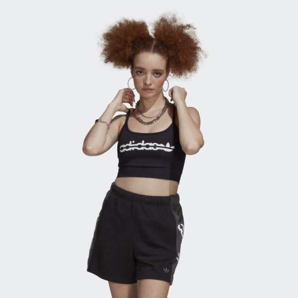 Brassière élastique Adidas Noir