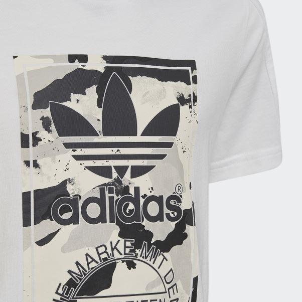 T-shirt Graphique Camo Adidas Blanc