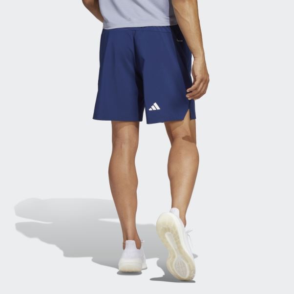 Short D'entraînement Adidas Train Icon 3 Bandes Bleu Foncé