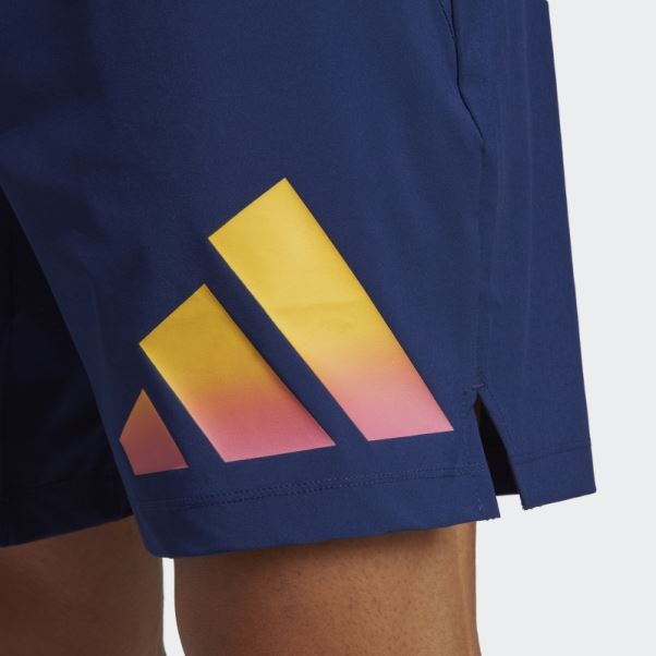 Short D'entraînement Adidas Train Icon 3 Bandes Bleu Foncé