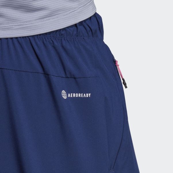 Short D'entraînement Adidas Train Icon 3 Bandes Bleu Foncé