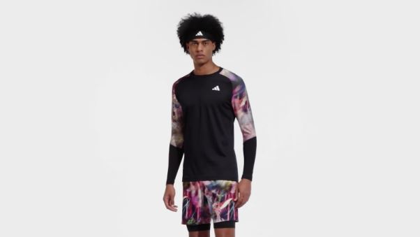 Adidas Melbourne Tennis Heat.rdy Haut à Manches Longues Multicolore