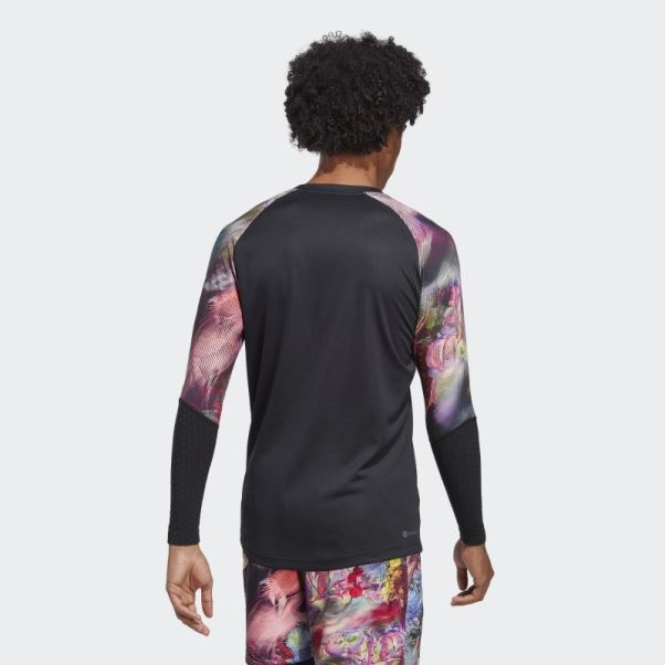 Adidas Melbourne Tennis Heat.rdy Haut à Manches Longues Multicolore