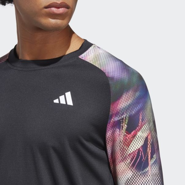 Adidas Melbourne Tennis Heat.rdy T-shirt à Manches Longues Multicolore