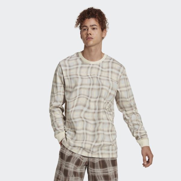 Adidas T-shirt à Manches Longues Imprimé Révélateur Blanc