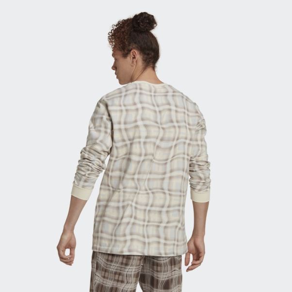 Adidas T-shirt à Manches Longues Imprimé Révélateur Blanc