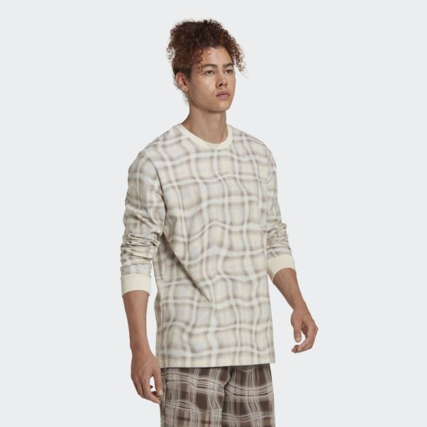 Adidas T-shirt à Manches Longues Imprimé Révélateur Blanc