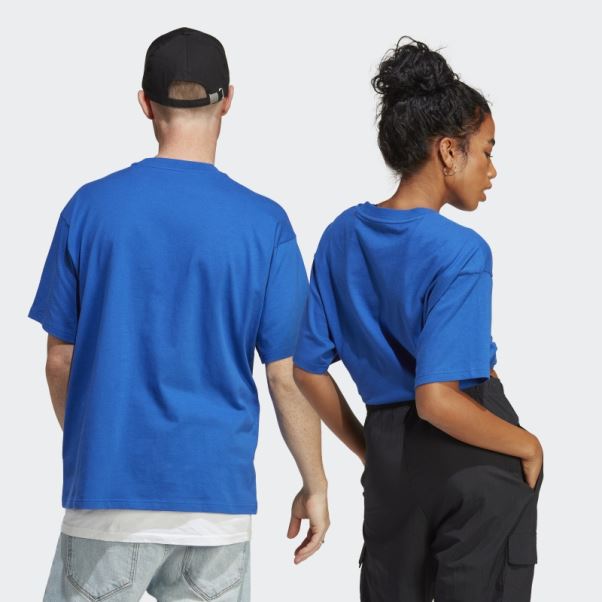 T-shirt Graphique Adidas Bleu Roi