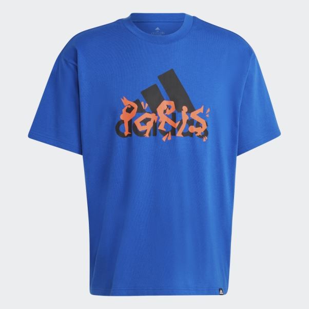 T-shirt Graphique Adidas Bleu Roi