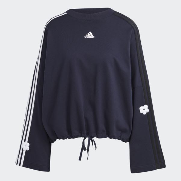 Adidas Sweat à 3 Bandes Avec Patchs Fleurs Chenille Encre