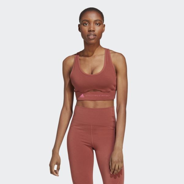 Soutien-gorge à Maintien Moyen Adidas By Stella Mccartney Truestrength Sépia Chaud