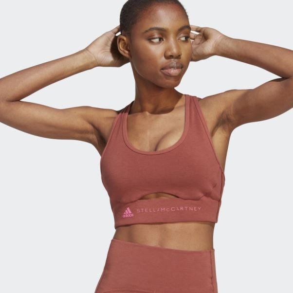 Soutien-gorge à Maintien Moyen Adidas By Stella Mccartney Truestrength Sépia Chaud