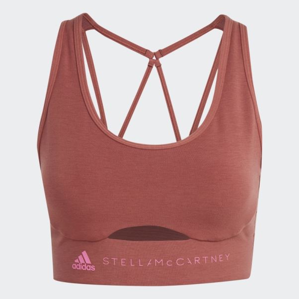 Soutien-gorge à Maintien Moyen Adidas By Stella Mccartney Truestrength Sépia Chaud